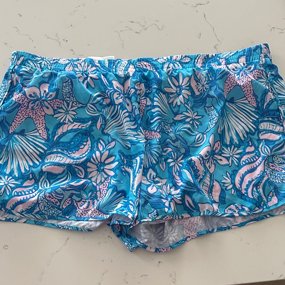 Lilly Pulitzer Luxletic Pink and Blue Shorts